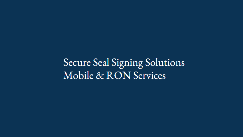 SECURE SEAL SIGNING SOLUTIONS